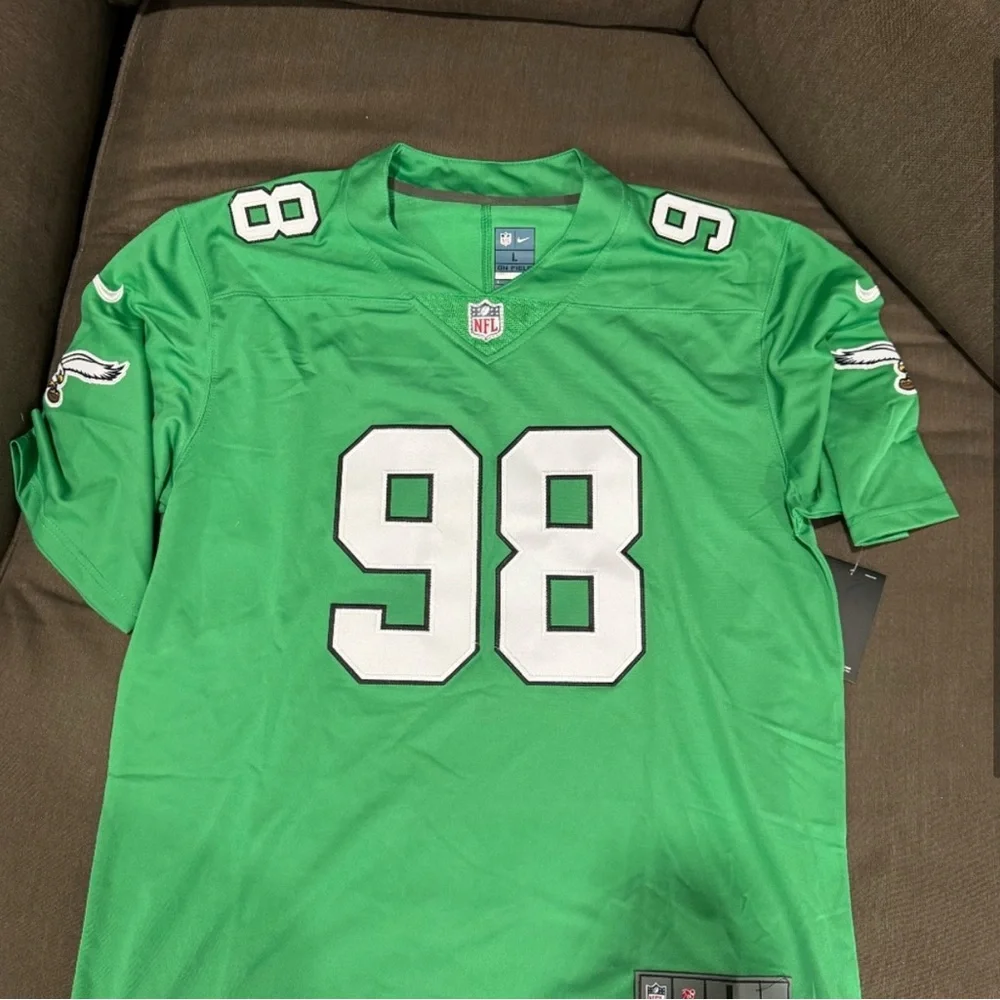 New Philadelphia Eagles Kelly Green Jalen Carter Jersey (large) (new with tags) - Picture 2 of 2